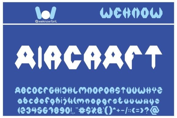 Aircraft Font: A Modern Techno Display Typeface for Small Business Branding