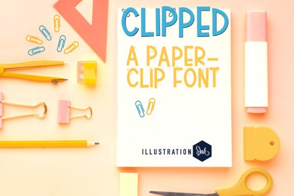 Clipped: A Playful Display Font for Planners and Back-to-School Projects