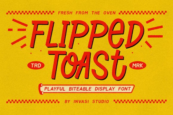 Flipped Toast: A Playful and Juicy Display Font for Friendly Branding