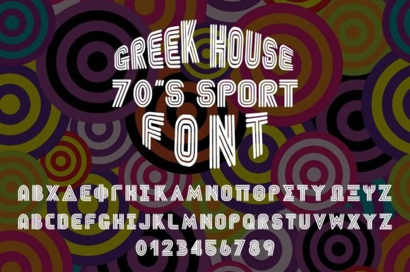Greek House Font for Collegiate & Greek Branding