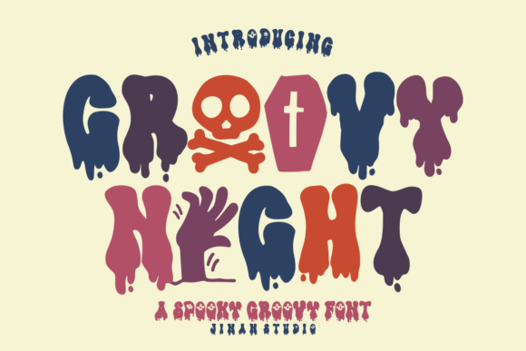 Groovy Night Font: Spooky, Cute & Fun Display Typeface