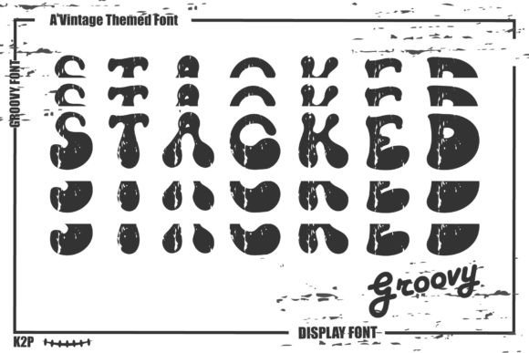 Groovy Stacked Display Font for Bold Digital Branding