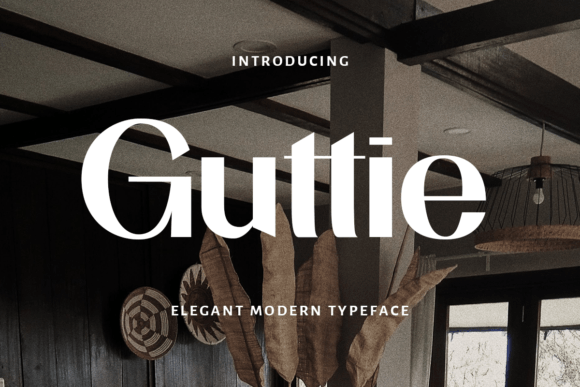 Guttie: A Modern Display Font for Digital Design