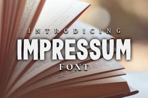 Impressum Display Font for Handmade Creators