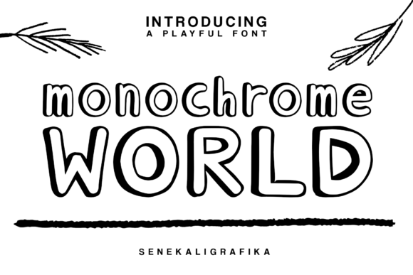 Monochrome World: A Playful Display Font for Editorial Charm
