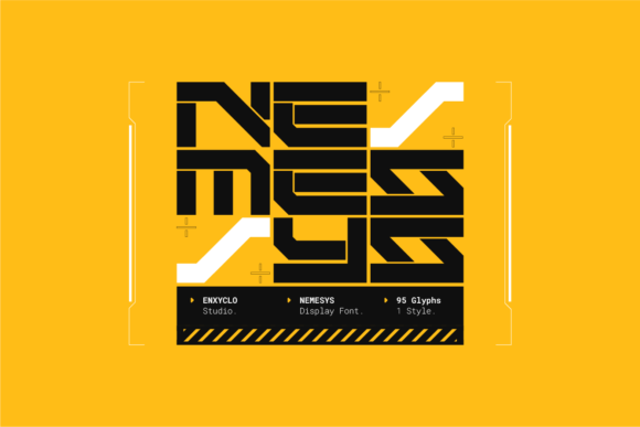Nemesys: A Futuristic Display Font for Bold Brand Identity