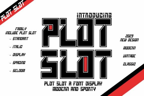Plot Slot: A Bold Modern Display Font for Editorial Design
