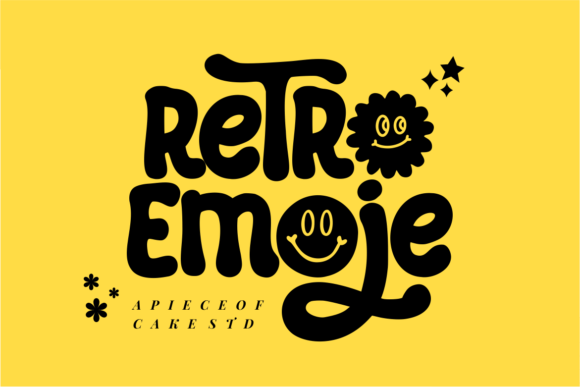 Retro Emoje Display Font for Modern Web Design