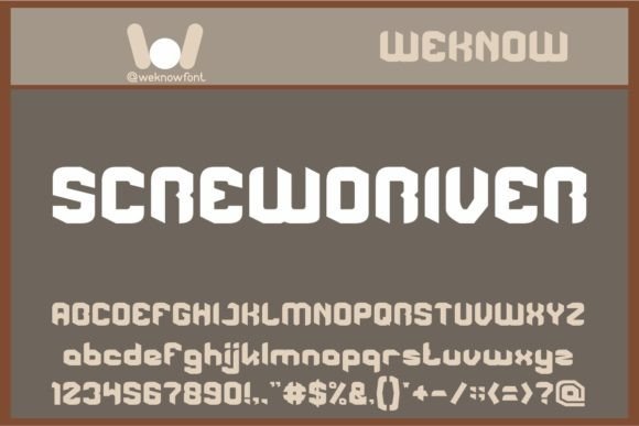 Screwdriver Font for Bold Digital Branding