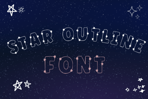 Star Outline: A Playful Display Font for Joyful Editorial Moments