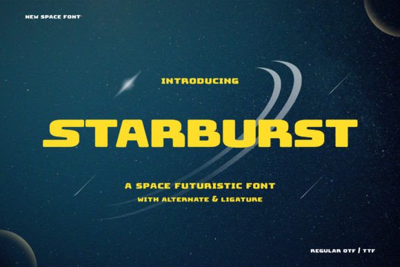 Starburst Font for Sci-Fi Branding and Space-Themed Design