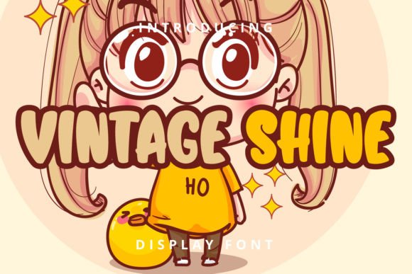 Vintage Shine Display Font for Handmade Joy